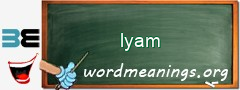 WordMeaning blackboard for lyam